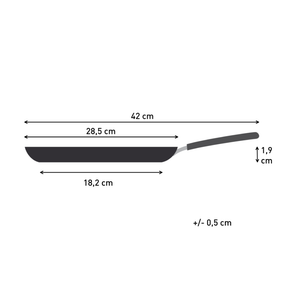 Tigaie de clătite în formă de inimă Tefal Pancake Day B0141002, 25 cm, înveliș antiaderent, indicator Thermo-Signal, baza Diffusion, roșu & negru