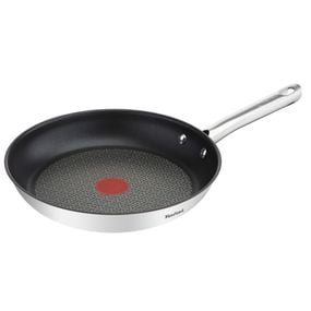 Tigaie Tefal Duetto On A7040463, 24 cm, otel inoxidabil, indicator Thermo-Spot™, baza Thermo-Fusion™, inductie, argintiu