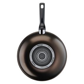 Tigaie wok Tefal XL Intense 28 cm C3841953, aluminiu, invelis antiaderent, 3.6L, tehnologia Thermo-Signal, maro