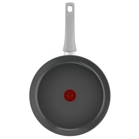 Tigaie 26 cm Tefal Renew On C4270532, 100% aluminiu reciclat, indicator Thermo-Signal, compatibil cu inductia, invelis ceramic,  gri