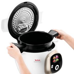 Vas de gătit Tefal XA605011, compatibil cu aparatele de gătit multicooker Tefal Cook4me CY85xx 6 L, &icirc;nveliș antiaderent, compatibil cu mașina de spălat vase, negru & gri