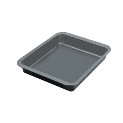 Tavă de copt Tefal Easybake J1744674, 29 x 23 cm, oțel carbon, înveliș antiaderent, difuzie optimă a căldurii, gri