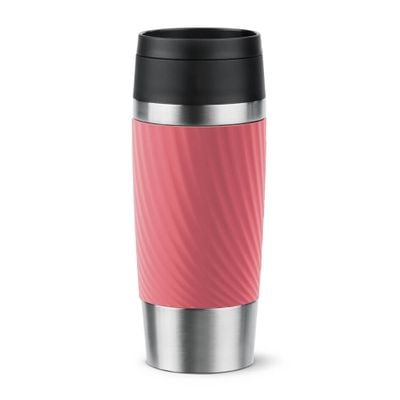 Termos Tefal Travel Mug Classic N2024410, 0.36 L, pastrare la rece 12 ore, pastrare la cald 6 ore, roz & argintiu