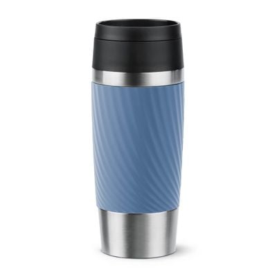 Termos Tefal Travel Mug Classic N2024510, 0.36 L, pastrare la rece 12 ore, pastrare la cald 6 ore, albastru & argintiu