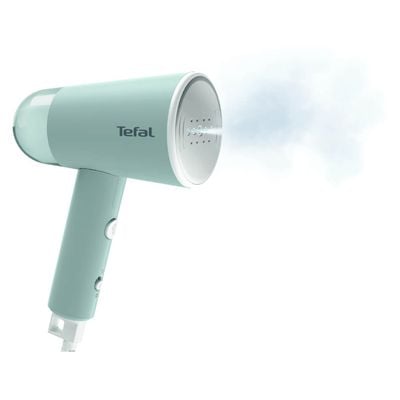 Aparat de călcat vertical cu abur portabil Tefal Origin Travel DT1034E1, 1200W, abur variabil 0-20 g/min, rezervor apă 70 ml, cablu alimentare 2m, alb & verde