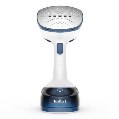 Aparat de călcat vertical cu abur Tefal Access Steam Easy DT7130E1, 1400 W, abur variabil 0 - 25 g/min, recipient apă 150ml, încălzire rapidă în 15s, alb & albastru