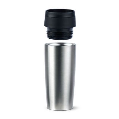 Termos Tefal Travel Mug Classic N2020110, inox, 0.36 L, 100% etanș, functie Quick Press, argintiu