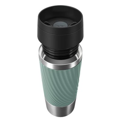 Termos Tefal Travel Mug Classic N2024310, 0.36 L, pastrare la rece 12 ore, pastrare la cald 6 ore, verde & argintiu