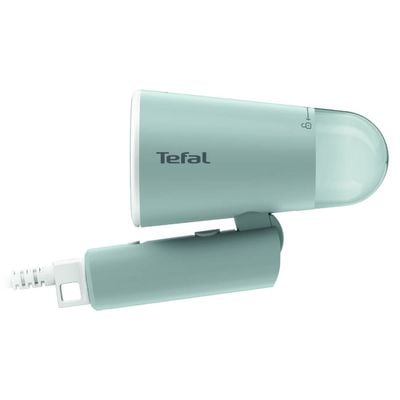 Aparat de călcat vertical cu abur portabil Tefal Origin Travel DT1034E1, 1200W, abur variabil 0-20 g/min, rezervor apă 70 ml, cablu alimentare 2m, alb & verde