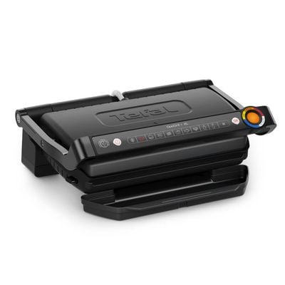 Grătar electric Tefal OptiGrill+ XL GC727810, 2000W, 9 programe gătire automate, plăci detașabile cu înveliș antiaderent, indicator nivel de gătire, tavă colectare grăsime, negru