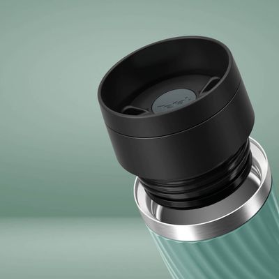 Termos Tefal Travel Mug Classic N2024310, 0.36 L, pastrare la rece 12 ore, pastrare la cald 6 ore, verde & argintiu