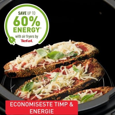 Accesoriu pentru gătire cu aer cald Tefal Turbo Crisp LF101810, 4 programe, temperatură ajustabilă, ecran LED, compatibil cu multicooker Turbo Cuisine, negru