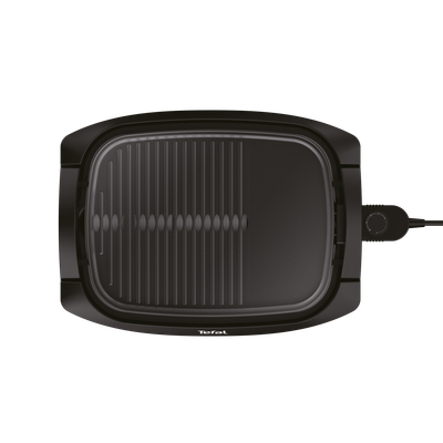 Grătar electric Health Multi Grill CB6A0830, 2000 W, termostat 5 nivele, suprafaţă antiaderentă, capac sticlă, negru