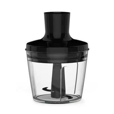 Blender vertical OptiChef 2 în 1 HB641838, 800 W, 10 trepte de viteză, funcție Turbo, tocator 0.5 L, protecție antistropire, mâner antialunecare, recipient 0.8 L, negru