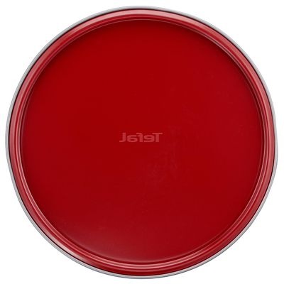 Formă de copt DeliBake J1641474, antiaderentă, rotundă, 27 cm, oțel carbon,  roșu