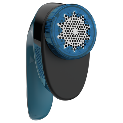 Aparat pentru &icirc;ndepărtarea scamelor JB1011E0, cuțit cu 3 lame din inox, 4 lungimi diferite, perie de curățare, recipient transparent, negru / albastru