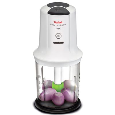 Minitocător Multi Moulinette 6 în 1 MQ723138, 500 W, 6 funcții, 4 lame, accesoriu sosuri, alb