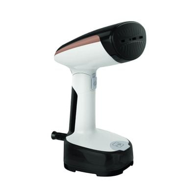 Aparat de călcat vertical cu abur Tefal Access Steam Pocket DT3030E0, 1300W, abur variabil 0 - 19 g/min, rezervor apă 120 ml, oprire automată, cap pliabil, alb & negru