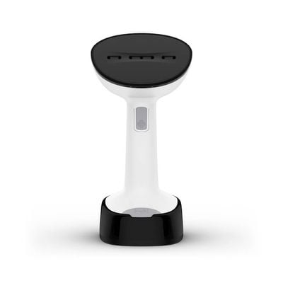 Aparat de călcat vertical cu abur Tefal Access Steam Pocket DT3030E0, 1300W, abur variabil 0 - 19 g/min, rezervor apă 120 ml, oprire automată, cap pliabil, alb & negru