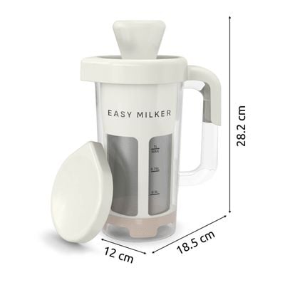 Aparat pentru preparat lapte vegetal Tefal Easy Milker VZ700AE0, 1 L, bază detașabilă, crem