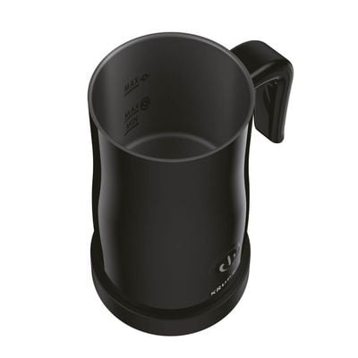Aparat pentru spumat laptele Krups XL100810, 150 ml, 500 W, baza rotativa, invelis antiaderent, Negru