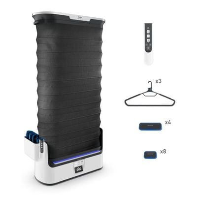 Aparat automat cu aburi de netezire a cutelor, igienizare și &icirc;mprospătare Tefal Care For You YT4050E1, versiune ECO 1.800 W, abur 65 g/min, 4 programe uscare, aburire, călcare și igienizare, 4 haine, pliabil