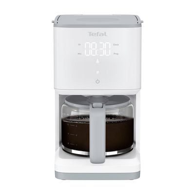 Cafetieră Sense CM693110, ecran digital, funcție Aroma, sistem antipicurare, oprire automată, 15 cești, 1.25 L, alb