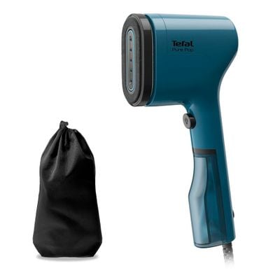 Aparat de călcat vertical Tefal PURE POP DT2020E1, 1300W, 20g/min, 70ml, auto-off, pad reversibil, albastru