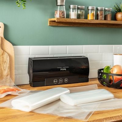 Set pungi de vidat Tefal VacuPack XA256010, pentru depozitare în frigider și congelator, refolosibile, 2 role, compatibile cu aparatul de vidat Tefal VacuPack Plus Classic VT254070, plastic, transparent