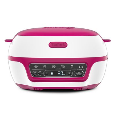 Aparat pentru desert Cake Factory KD810112, 1100W, 5 programe, 13 accesorii, carte de rețete, alb / roz