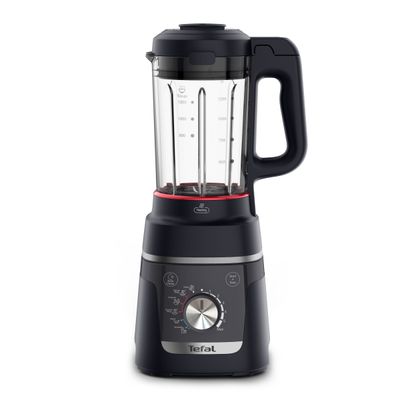 Blender Tefal Blendforce Cook BL5768F0, 1000 W, 1.75 L, 6 programe, tehnologie Powelix, functie de gatire, 6 lame inox, negru