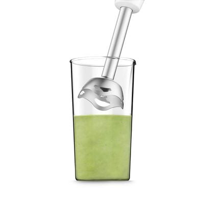 Blender vertical Tefal HB453138 Easychef 3 in 1, 450 W, 2 viteze, tocător, vas gradat, tel, Alb