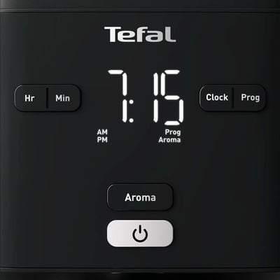 Cafetiera TEFAL Smart'n Light CM600810, 1000W, ecran digital, capacitate 1.25L, functie auto OFF, sistem antipicurare, carafa sticla, functie mentinere la cald, suport detasabil filtru, negru