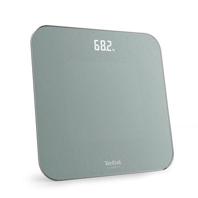 Cântar de baie Tefal Classic PP1903V0, 180 KG, gradații la 100 g, 31 x 31 cm, sticlă, gri