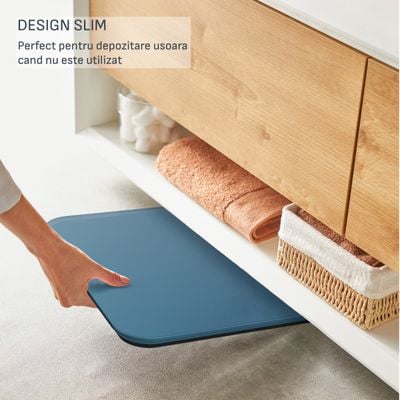 Cântar de baie Tefal Classic PP1905V0, 180 KG, gradații la 100 g, 31 x 31 cm, sticlă, albastru