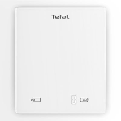 Cântar de bucătăraie Tefal Essential BC5504V0, capacitate 5 kg, funcție tara, oprire automată, baterii incluse, alb