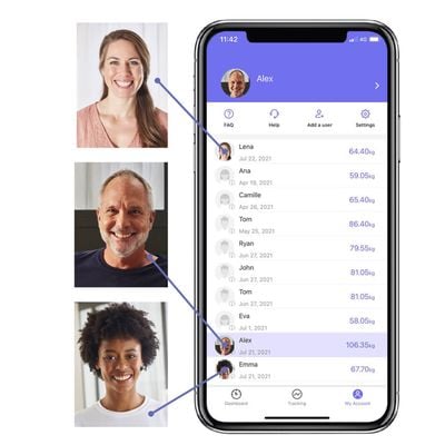 Cântar inteligent Tefal Goodvibes Life BM9600S1, 10 indicatori de măsurare, aplicație dedicată, greutate maximă 160 kg, sticlă tratată termic, argintiu