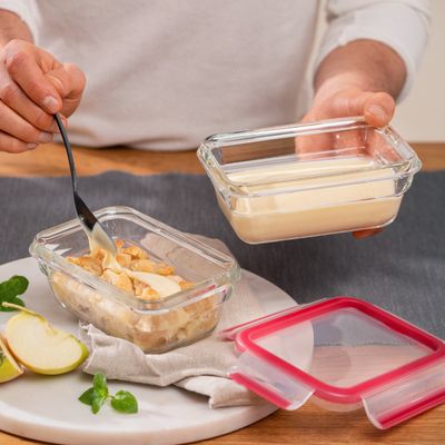 Caserola Tefal MasterSeal Glass N1040510, 0.45 L, sticla, inchidere 100% etansa, transparent