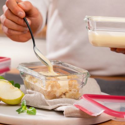 Caserola Tefal MasterSeal Glass N1040510, 0.45 L, sticla, inchidere 100% etansa, transparent