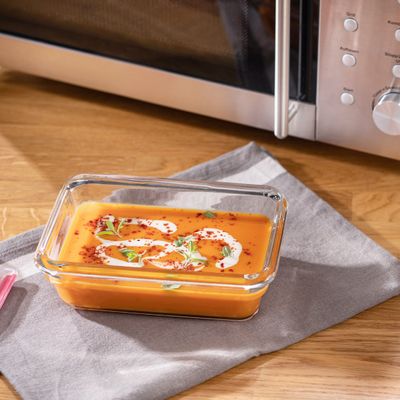 Caserola Tefal MasterSeal Glass N1040610, 0.70 L, sticla, inchidere 100% etansa, transparent