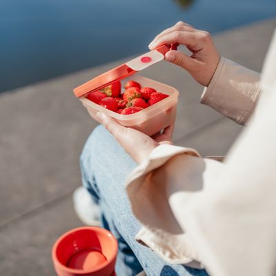 Caserolă Tefal ONEClick N1210210, 0.5 L, plastic, închidere 100% etanşă, portocaliu