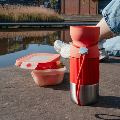 Caserolă Tefal ONEClick N1210210, 0.5 L, plastic, închidere 100% etanşă, portocaliu