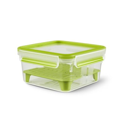 Caserola MasterSeal ToGo 1,3 L N1071710, plastic, accesoriu detașabil inclus, 100% inchidere etanșă, verde / translucid