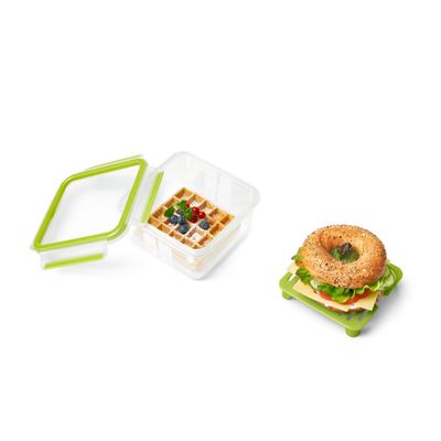 Caserola MasterSeal ToGo 1,3 L N1071710, plastic, accesoriu detașabil inclus, 100% inchidere etanșă, verde / translucid