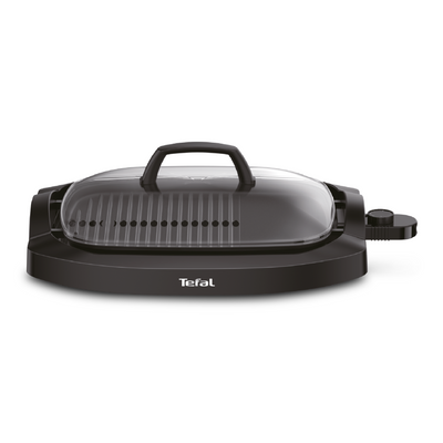 Grătar electric Health Multi Grill CB6A0830, 2000 W, termostat 5 nivele, suprafaţă antiaderentă, capac sticlă, negru