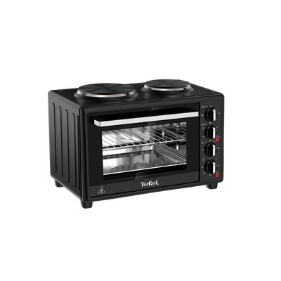 Cuptor electric Optimo OF463830, 1500 W, 2 plite, tehnologie convecție, 5 programe,230&deg;C, temporizator, &icirc;nveliş interior antiaderent, 3 accesorii, 32 L, negru