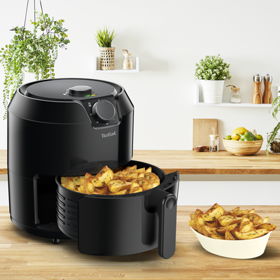 Friteuză cu aer cald Easy Fry Classique EY201815, 1500 W - Air fryer cu 4 funcții de gătire, temperatură ajustabilă, capacitate XL, 1.2 KG / 4.2 L, negru
