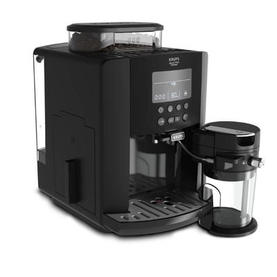 Espressor automat Krups Arabica Latte EA819N10, 1450 W, 15 bari, 1.7 L, display, accesoriu pentru lapte, negru