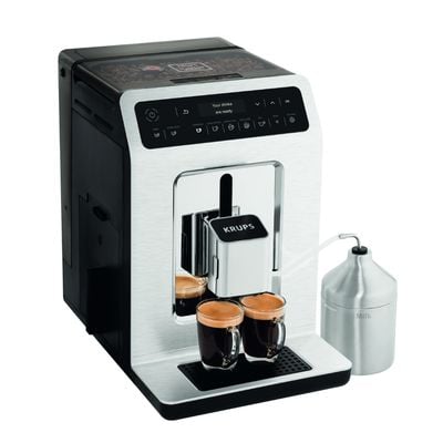 Espressor automat Krups Evidence EA891C10, 1450W, 15 bari, rezervor boabe 260g, rezervor apă 2.3L, r&acirc;șniță 3 nivele, alb - negru
