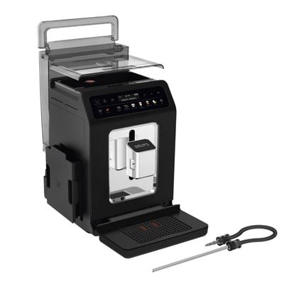 Espressor automat Krups Evidence One EA895831, 1450 W, tehnologia Quattro Force, 12 retete, rasnita metalica, negru